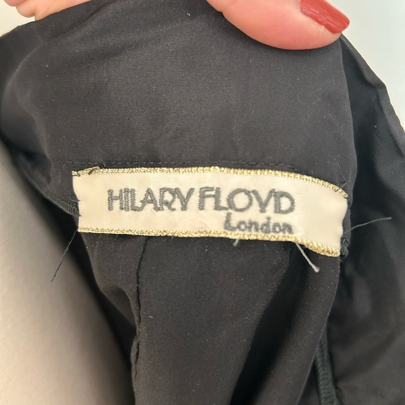 Vintage 70s Hilary Floyd London Black Silk Pleated Skirt. XL - Picture 4 of 6